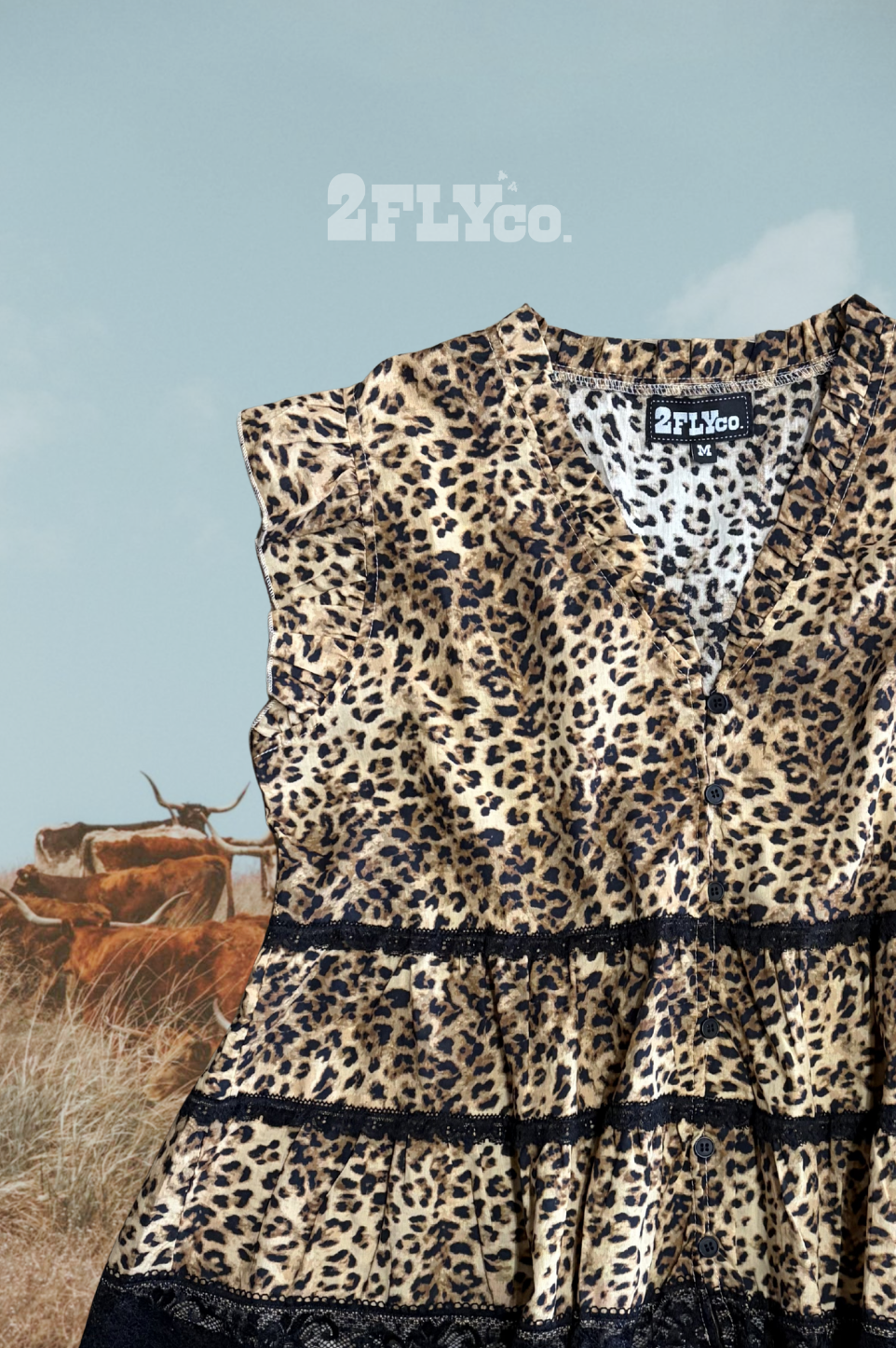 LLANO LACE *LEOPARD top