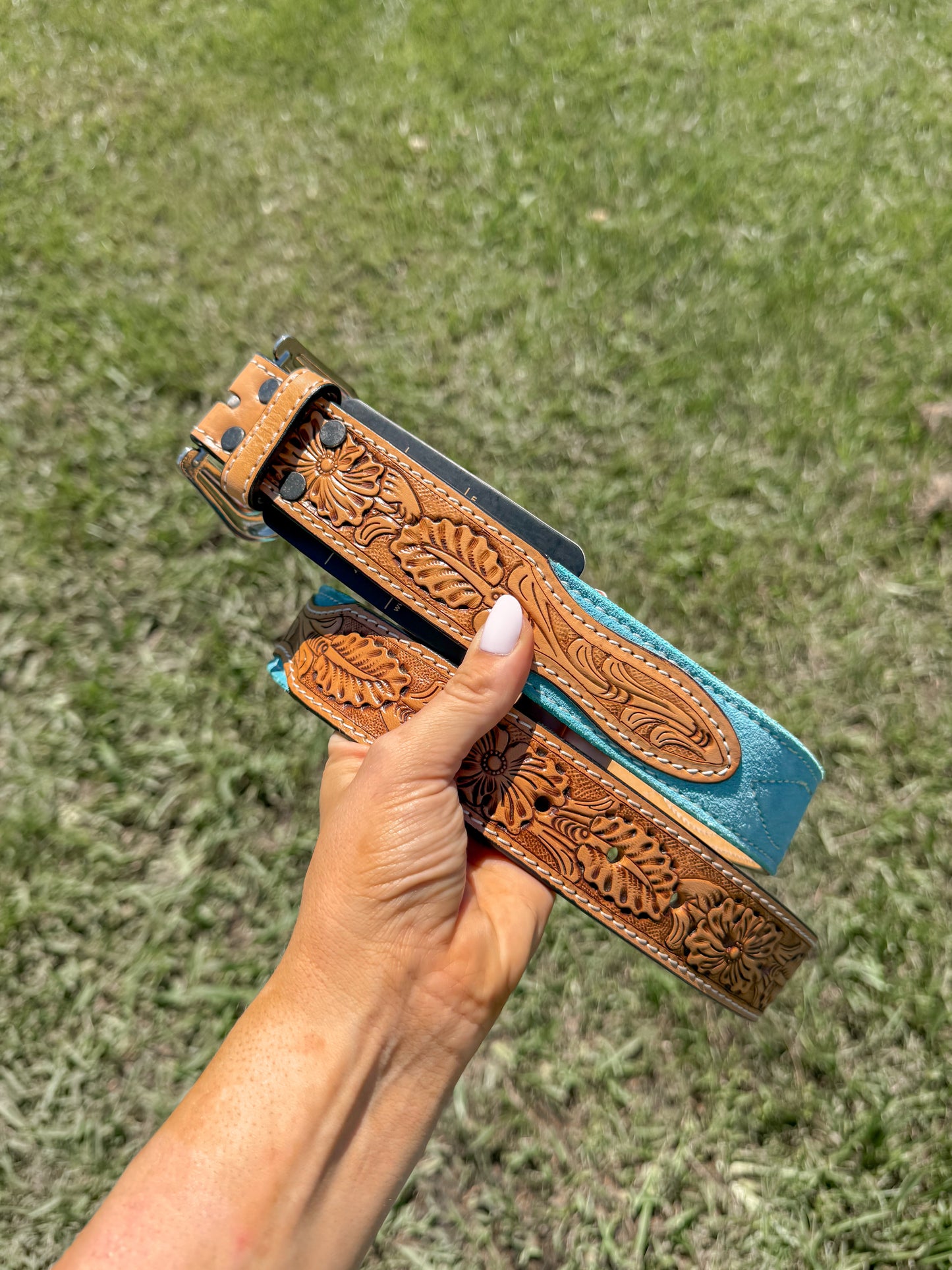 The baby blue belt-32”