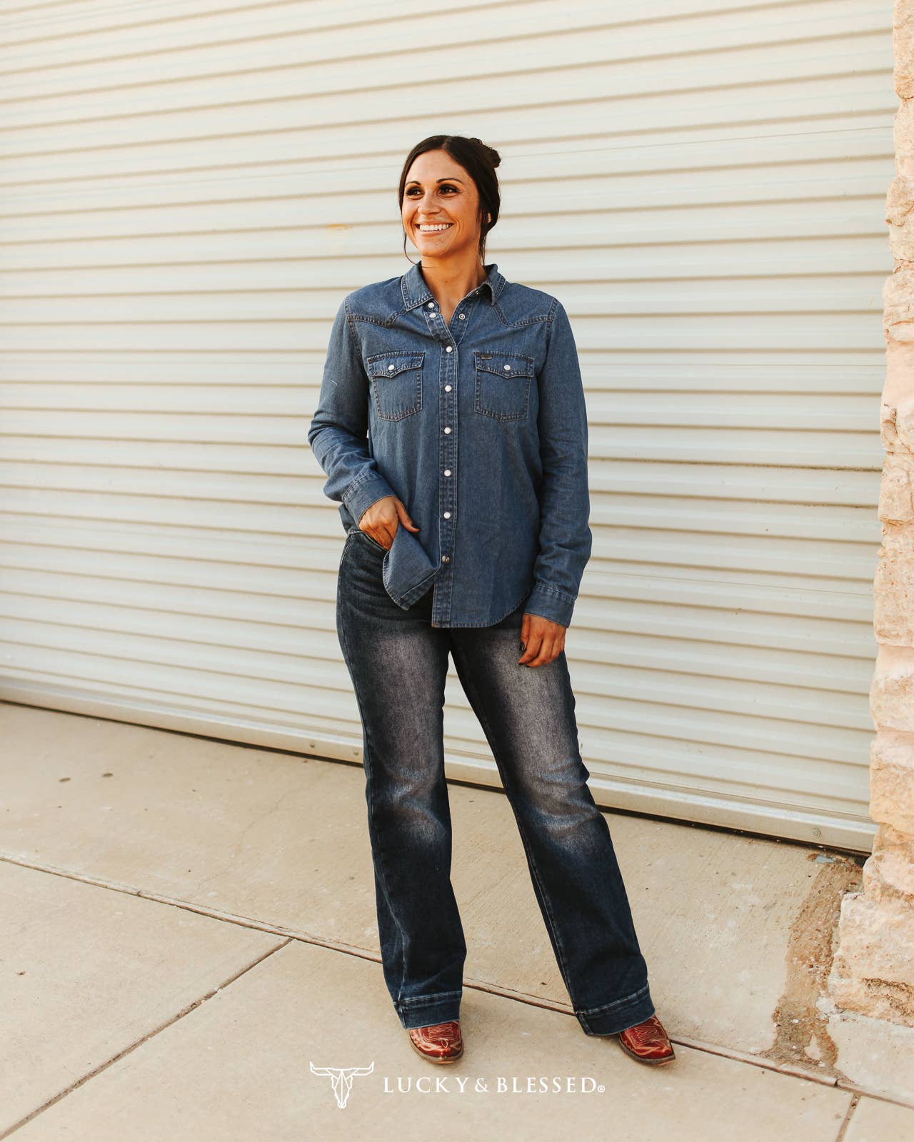 The classic denim button up