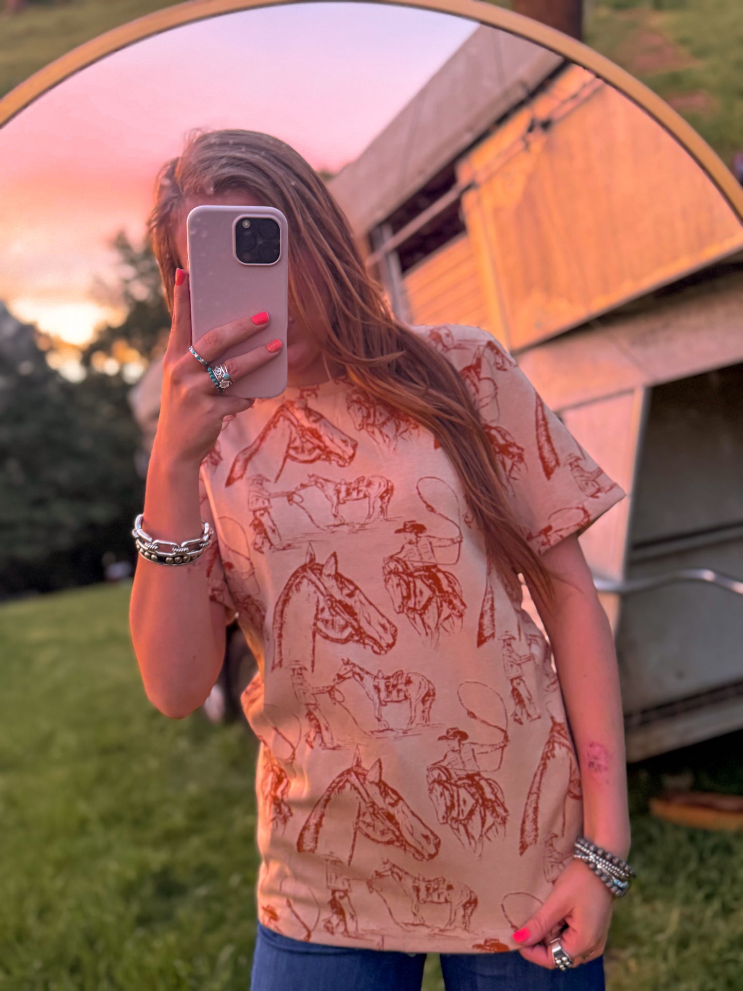 Cowboy sketch top