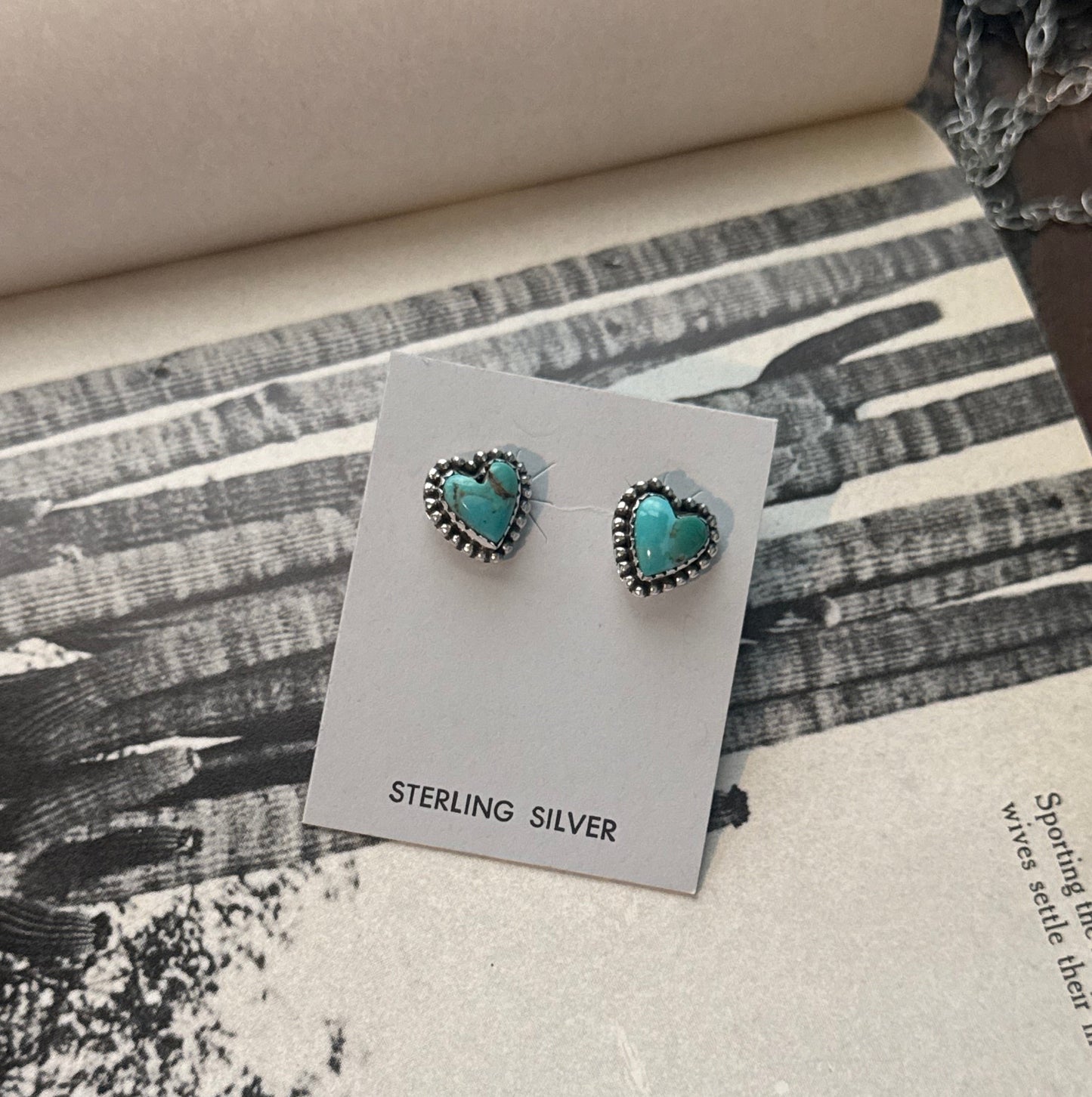 Kingman heart studs