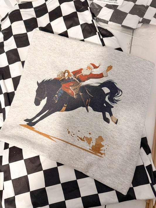 Bucking Santa sublimation T-shirt