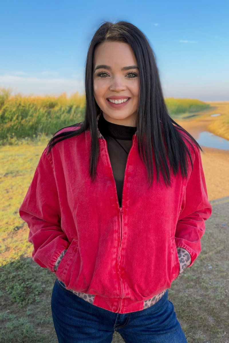 The cheetah girl bomber jacket