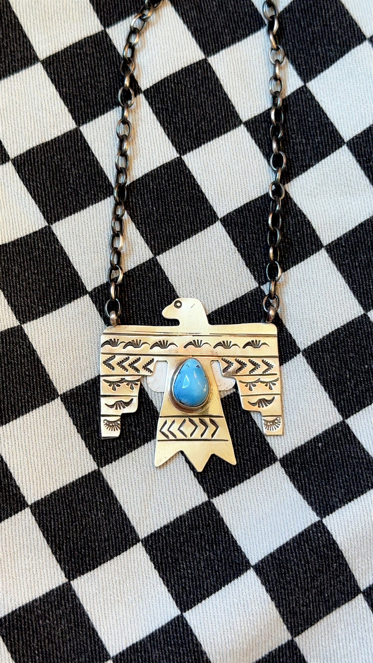 The stamped Thunderbird necklace