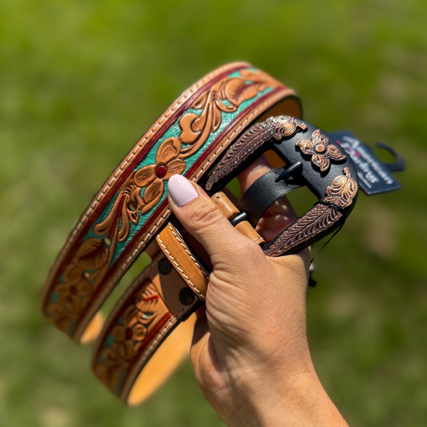 The ranchers relic belt & buckle - 36 inches to middle hole
