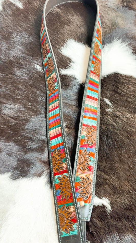 The serape + floral camera / purse strap