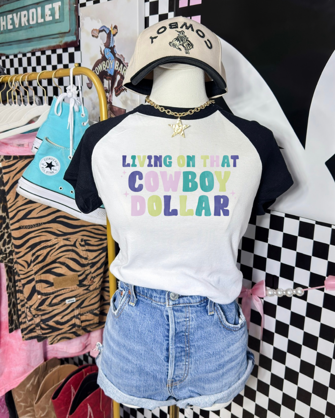 Cowboy dollar Baby Tee