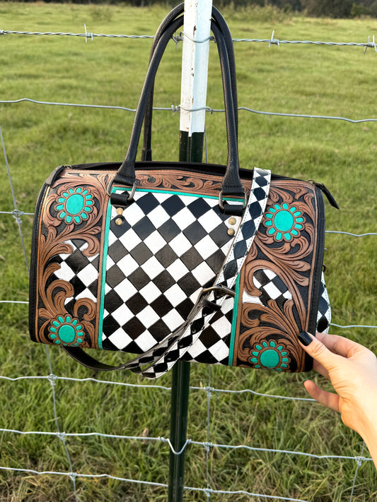 The Checkered Spur exclusive bag