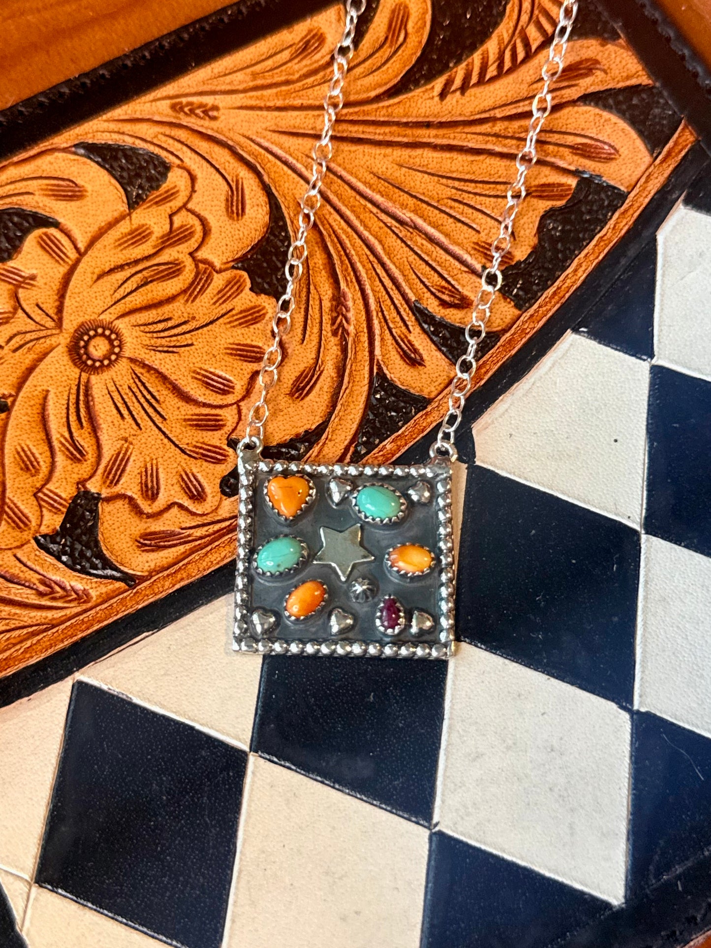 Multi stone cosmic necklace