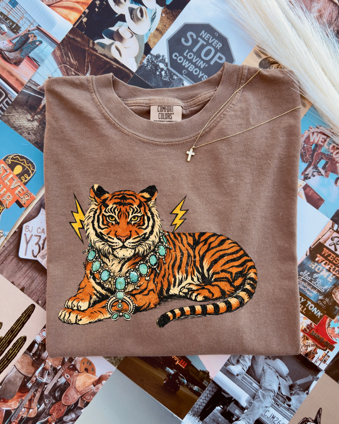 The funky tiger comfort color shirt