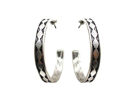 Western Large Hoop Earrings: Default