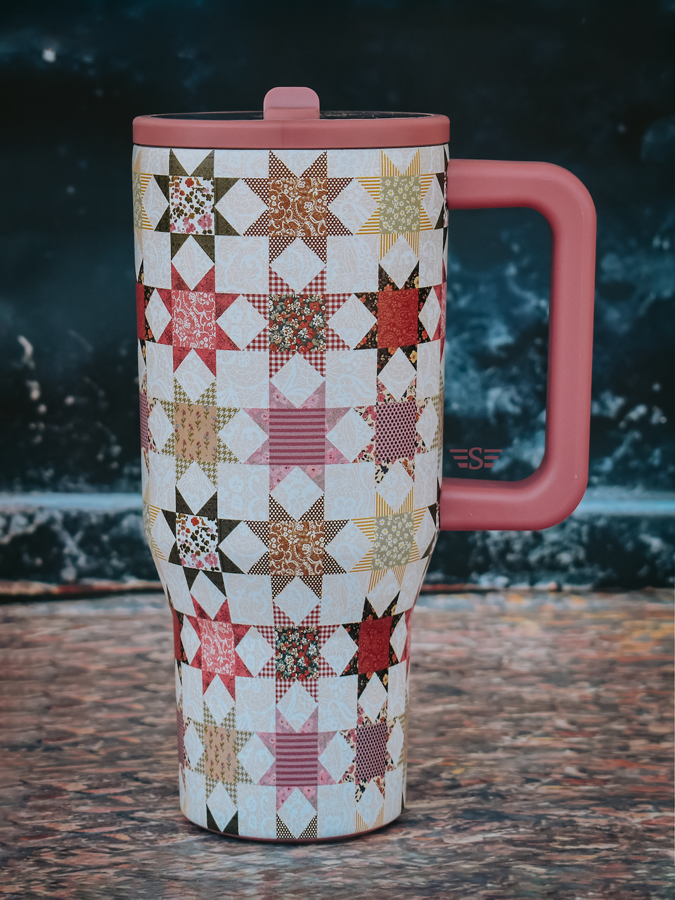 Petals and Patchwork WashEasy™ Flip Lid 32oz Tumbler