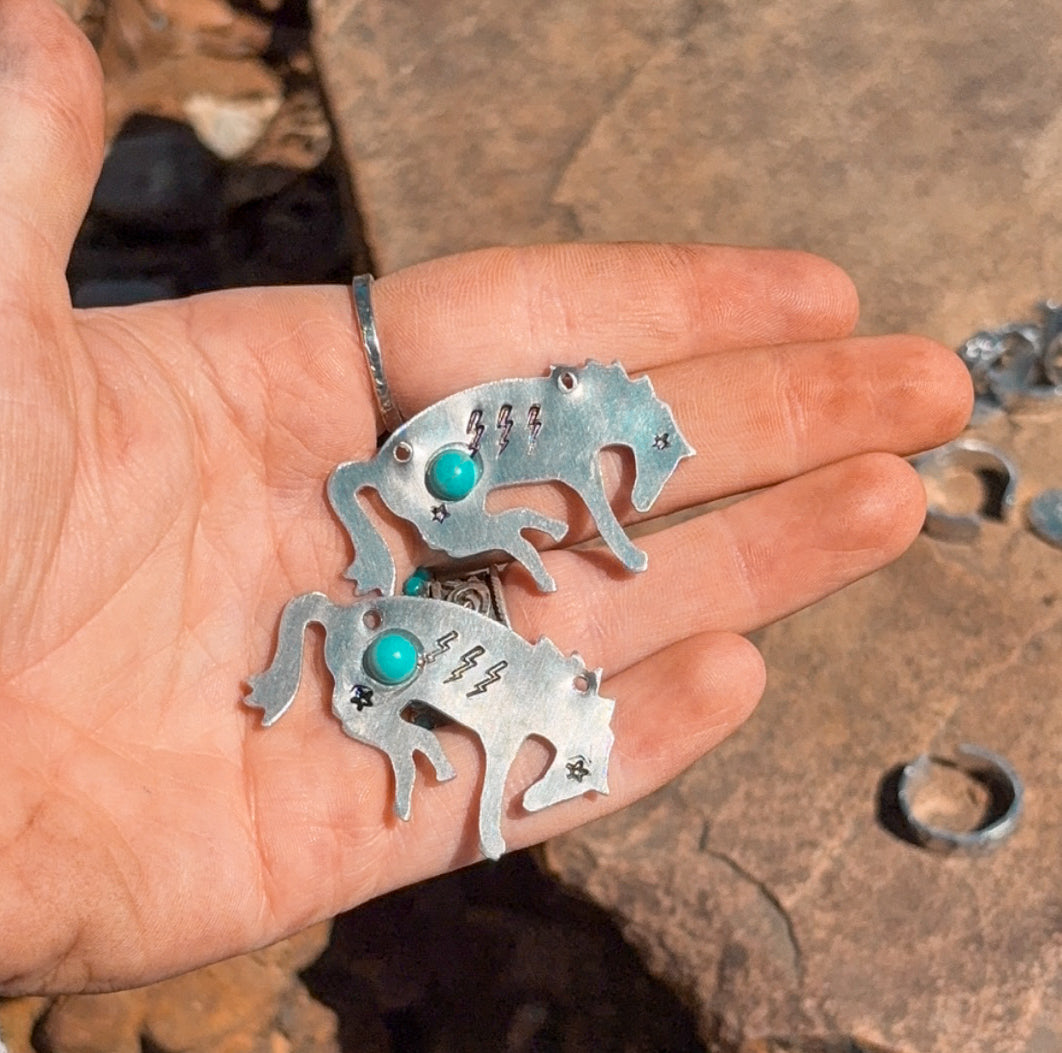 The OG bucking horse stamped necklace