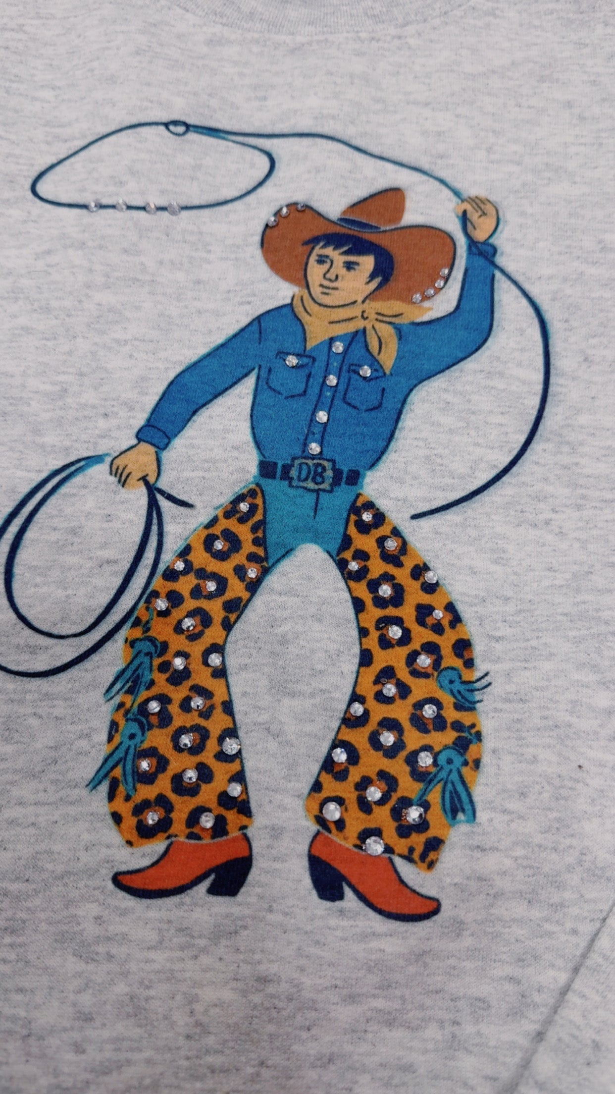 Bedazzled cowboy   sweatshirt