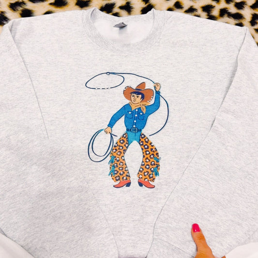 Bedazzled cowboy   sweatshirt