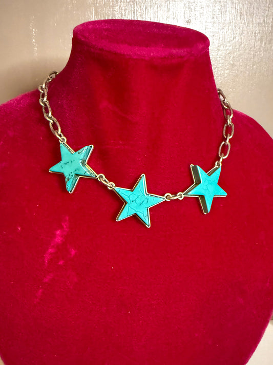 Turquoise star necklace