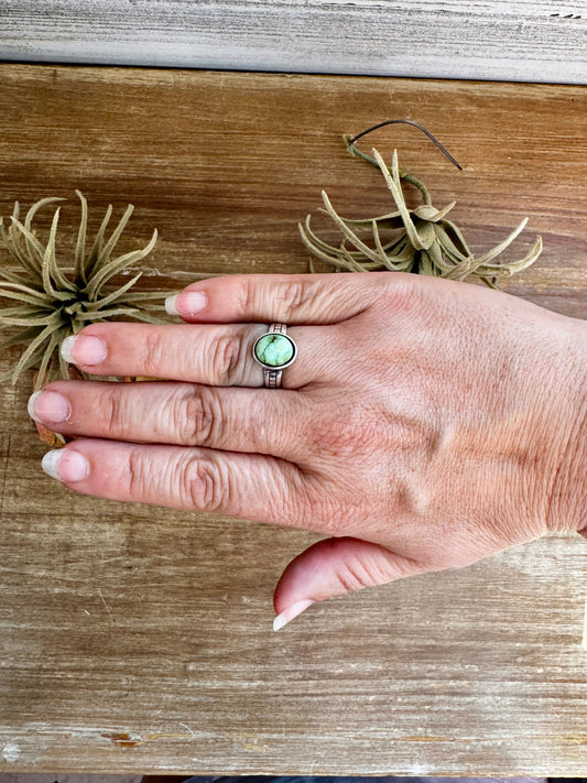 Sonoran Gold Turquoise Ring – Size 6.5 – Sterling Silver