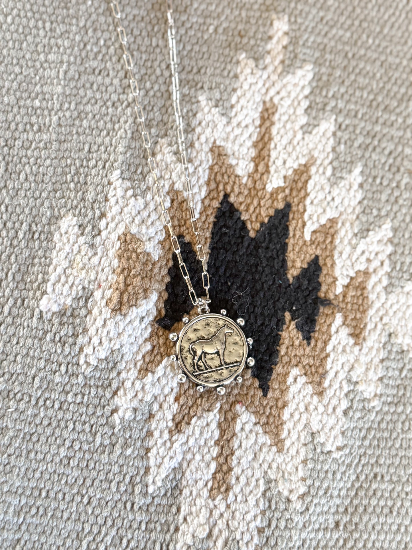 Western Horse Coin Necklace