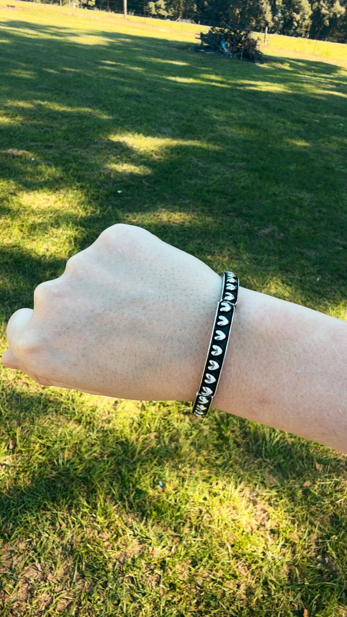 Western Small Bubble Heart Stretch Bracelet