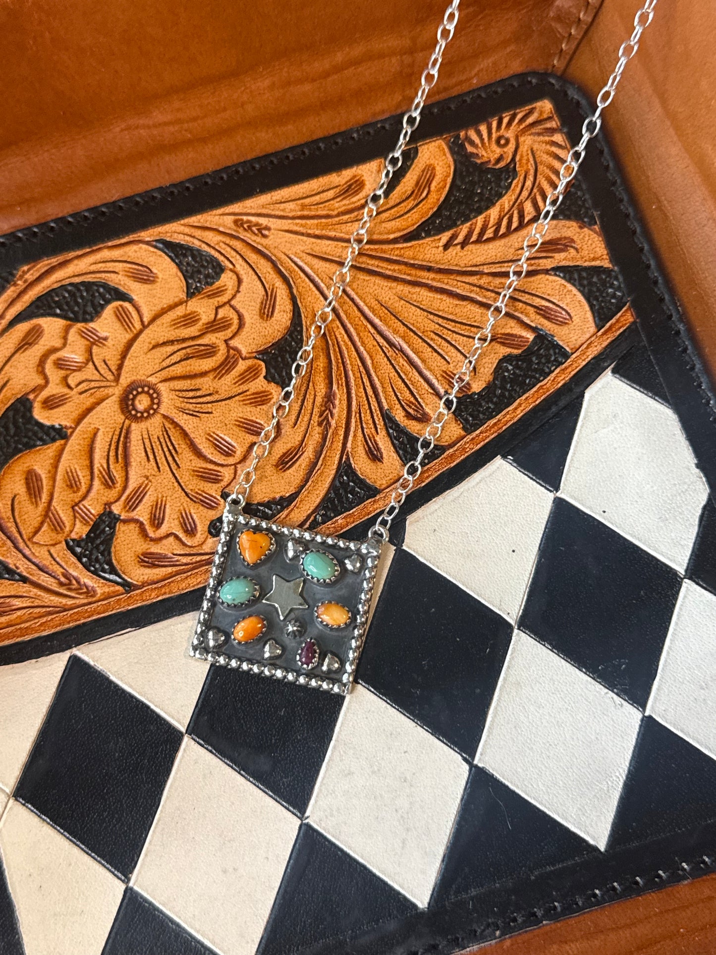 Multi stone cosmic necklace