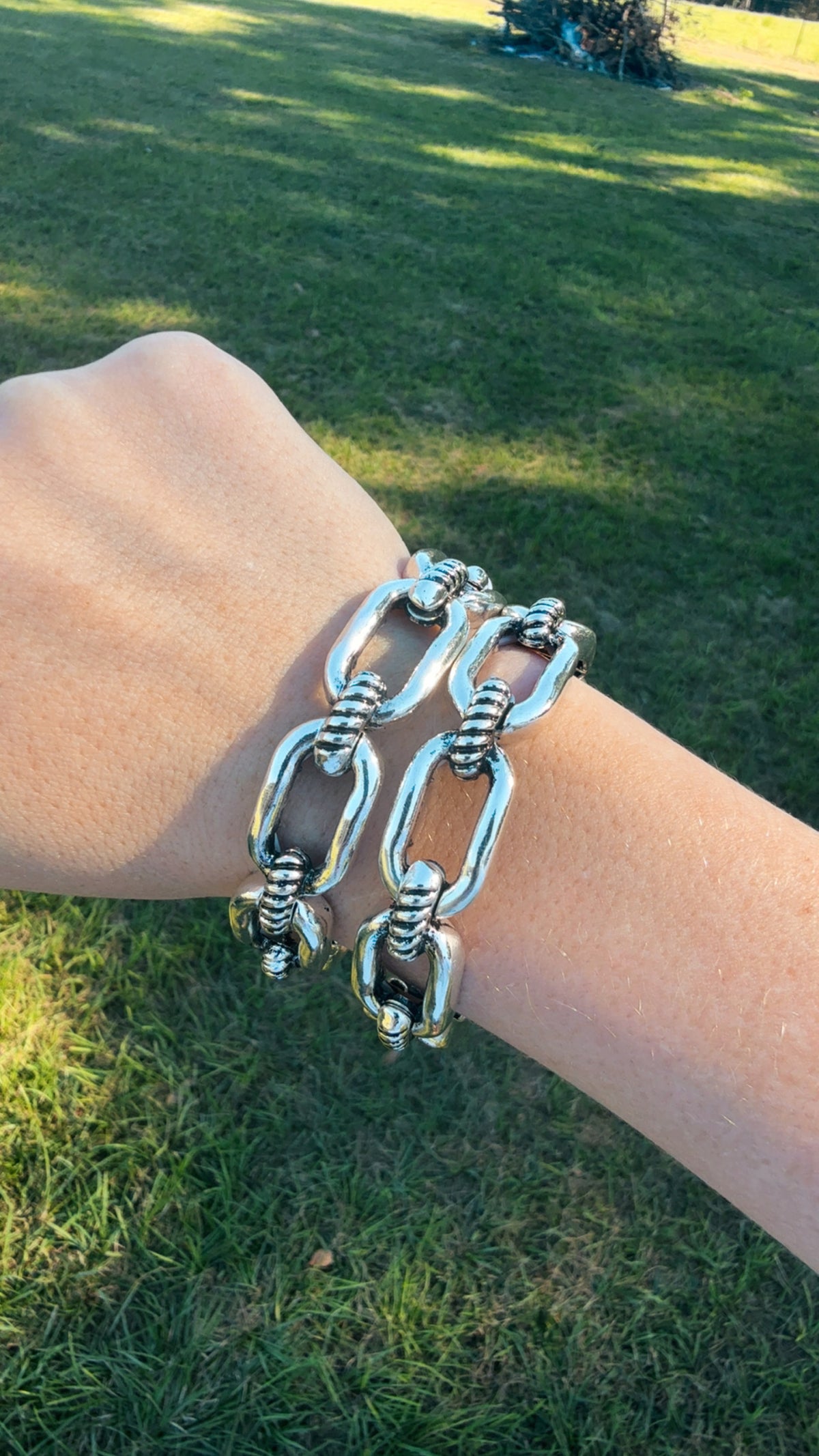 WESTERN LINKED CHAIN STRETCH BRACELET