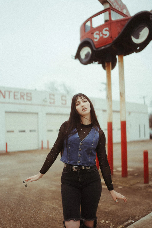 Pecos queen denim vest - small/ medium