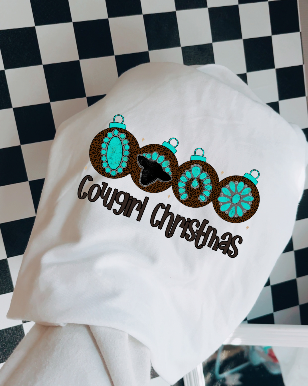 Cowgirl Christmas sublimation T-shirt