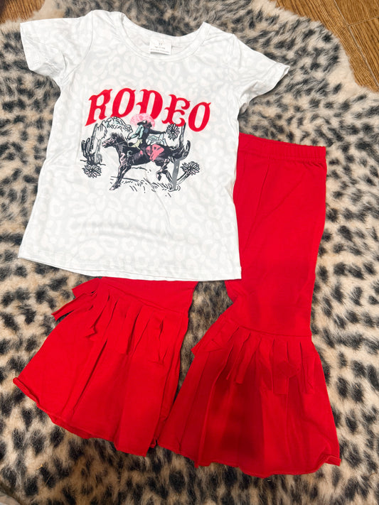 Rodeo girl top and bell bottom set