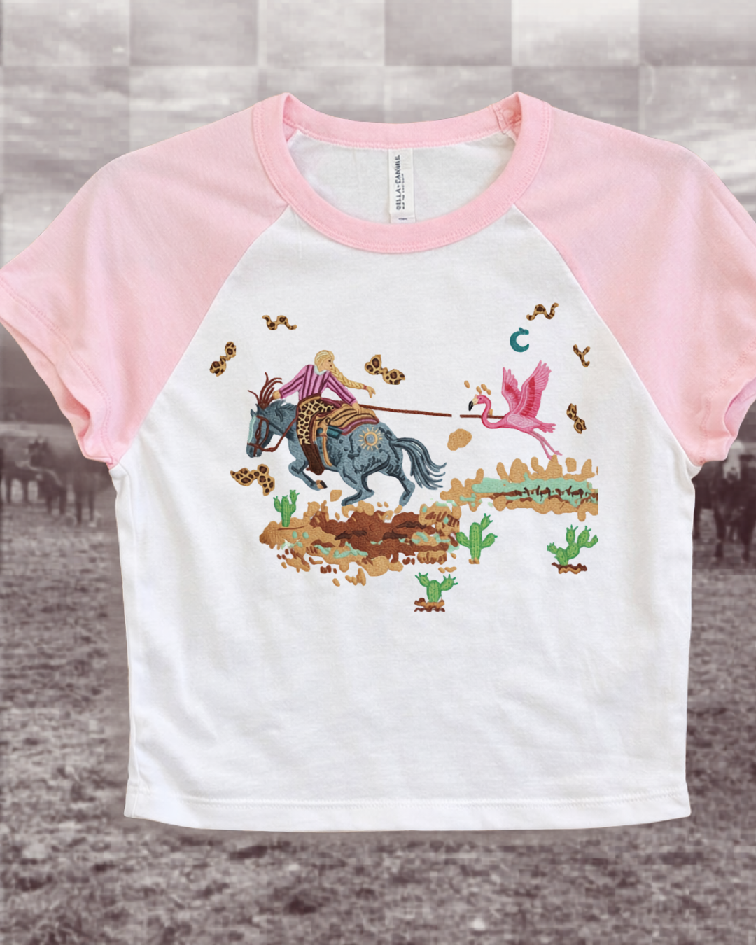 Roping flamingo Baby Tee