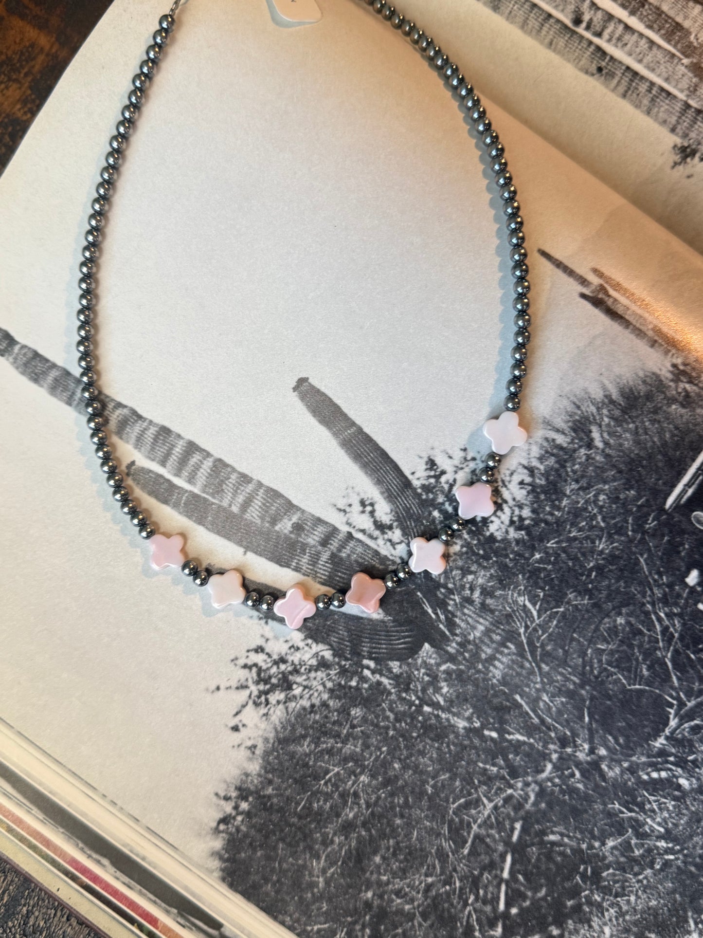The pink conch star & sterling pearls