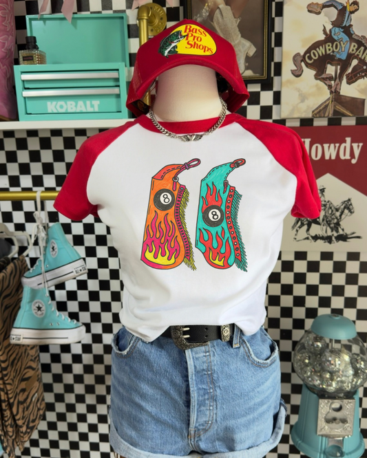 8 ball chaps Baby Tee