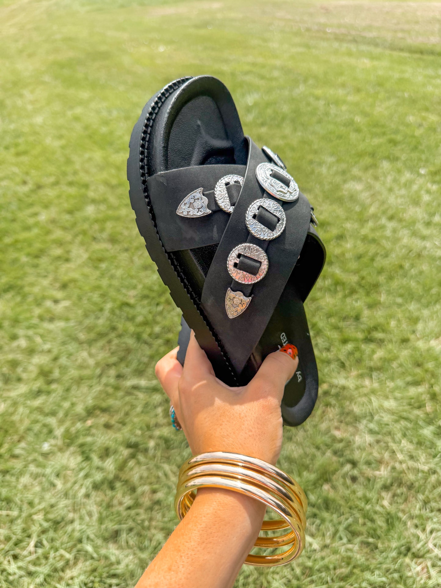 The cowgirl concho western sandal