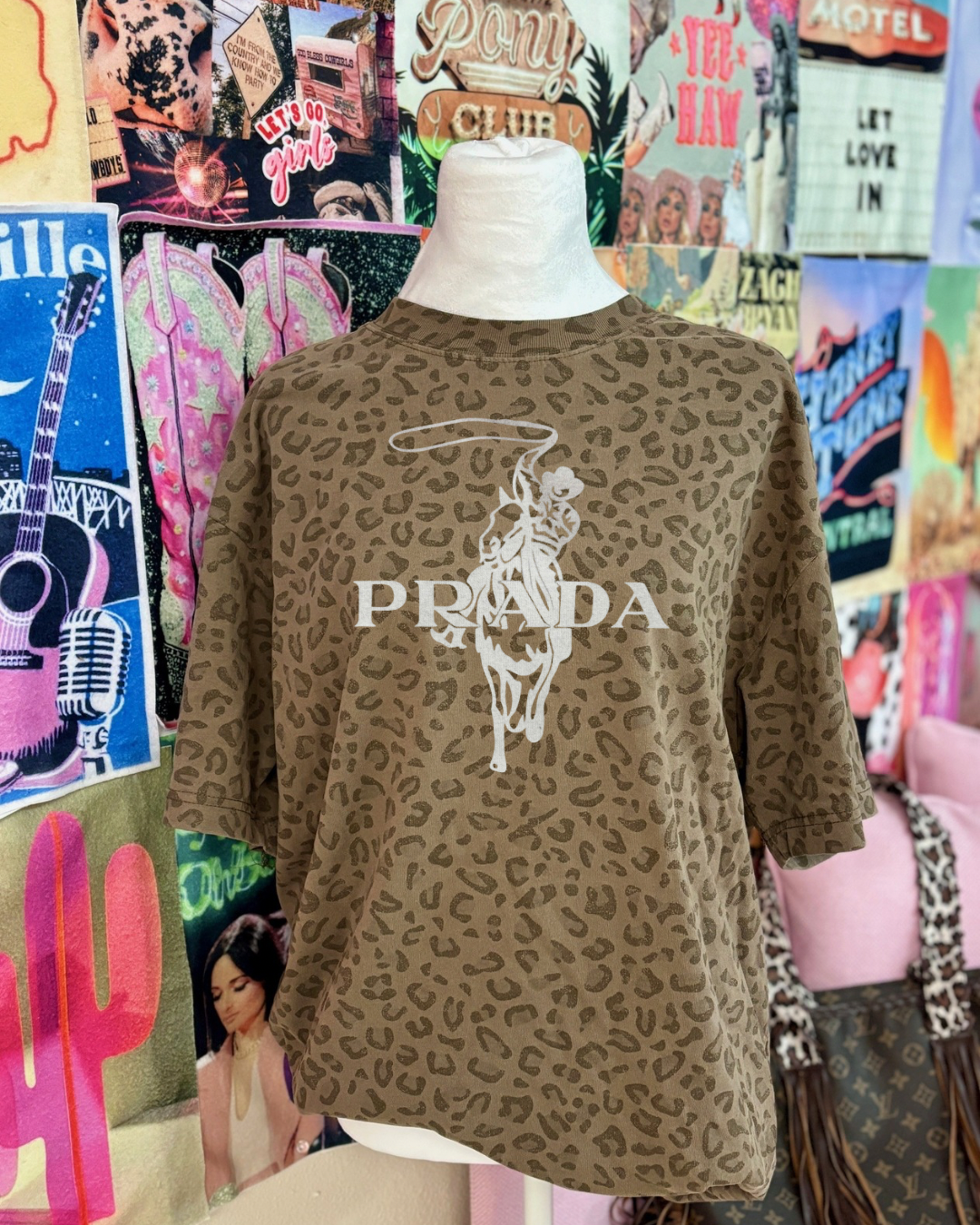 Upscale cowboy cheetah T-shirt