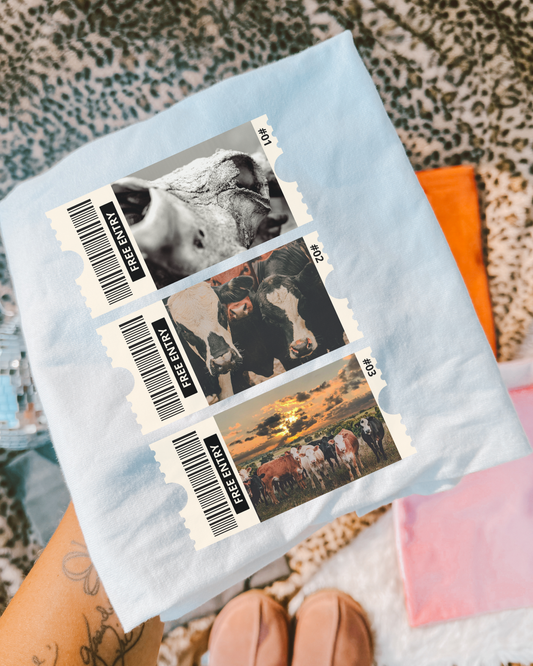 Cattle ticket sublimation T-shirt