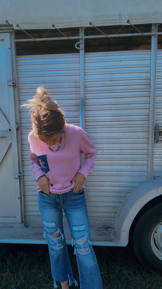 The cowboy cut mom jeans