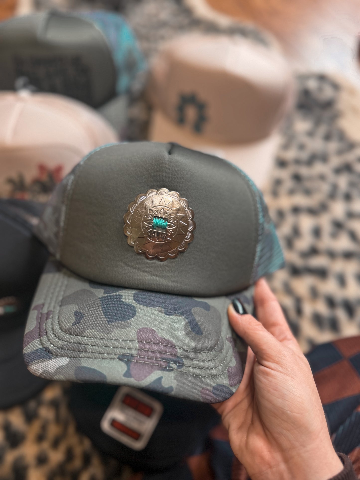 The camo concha hat