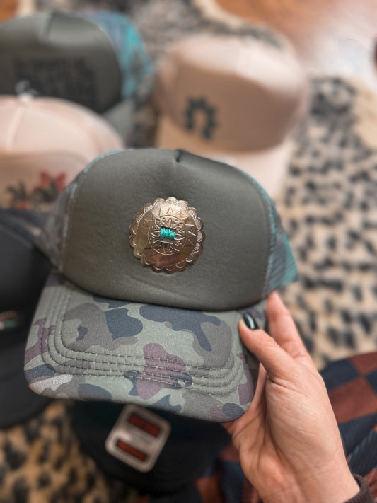 The camo concha hat