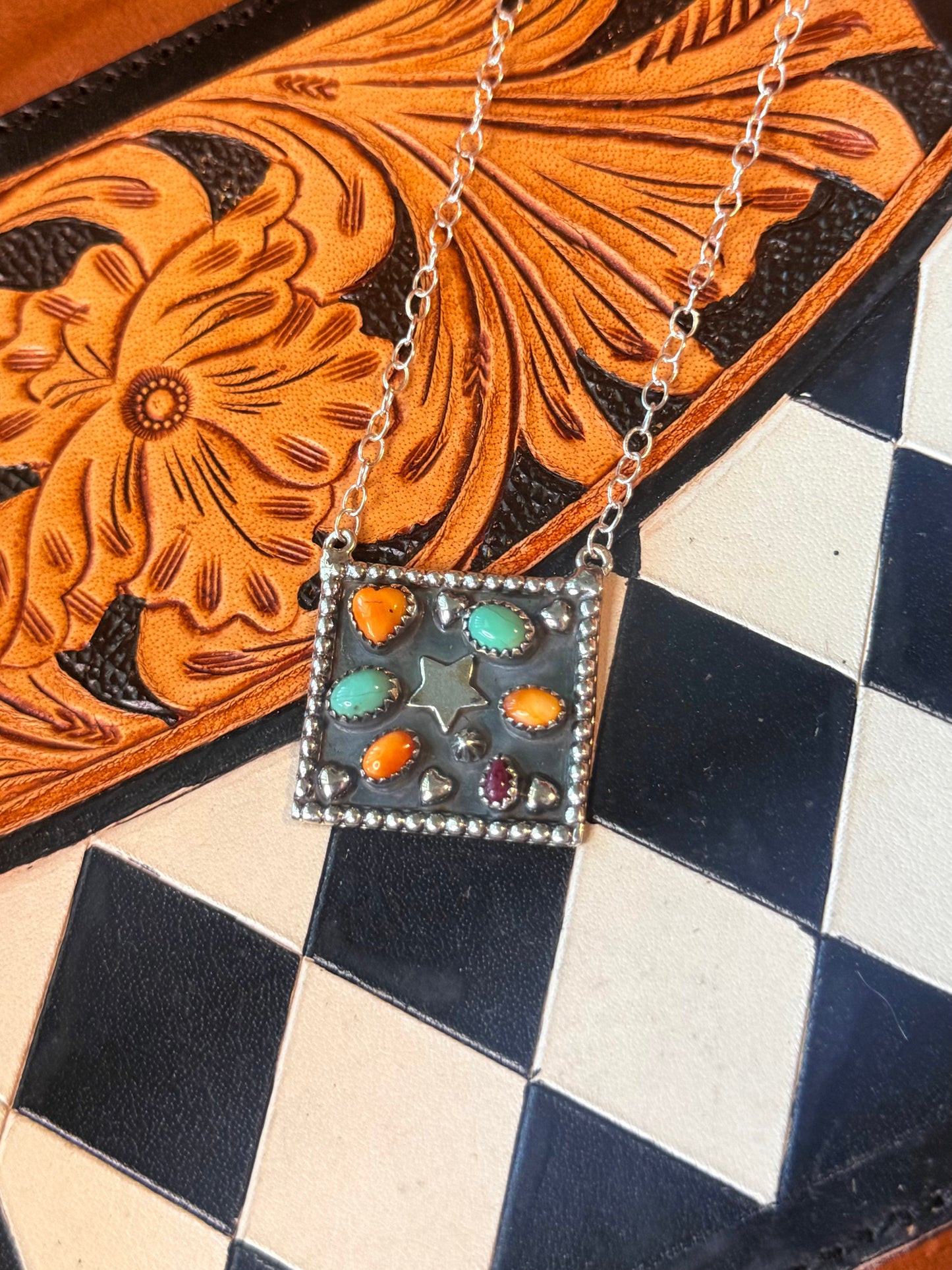 Multi stone cosmic necklace
