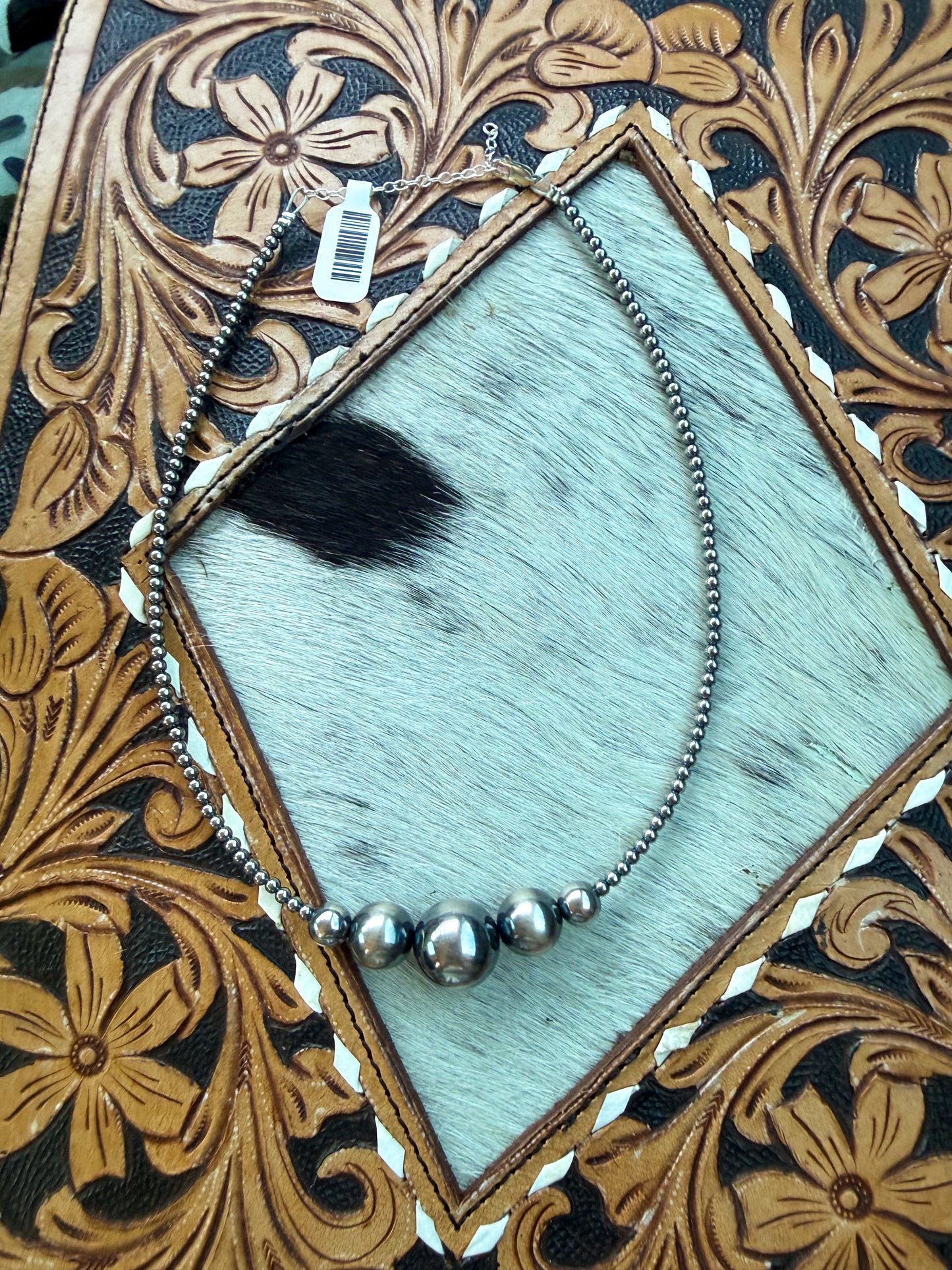 16mm Graduated Sterling Silver Pearl Necklace