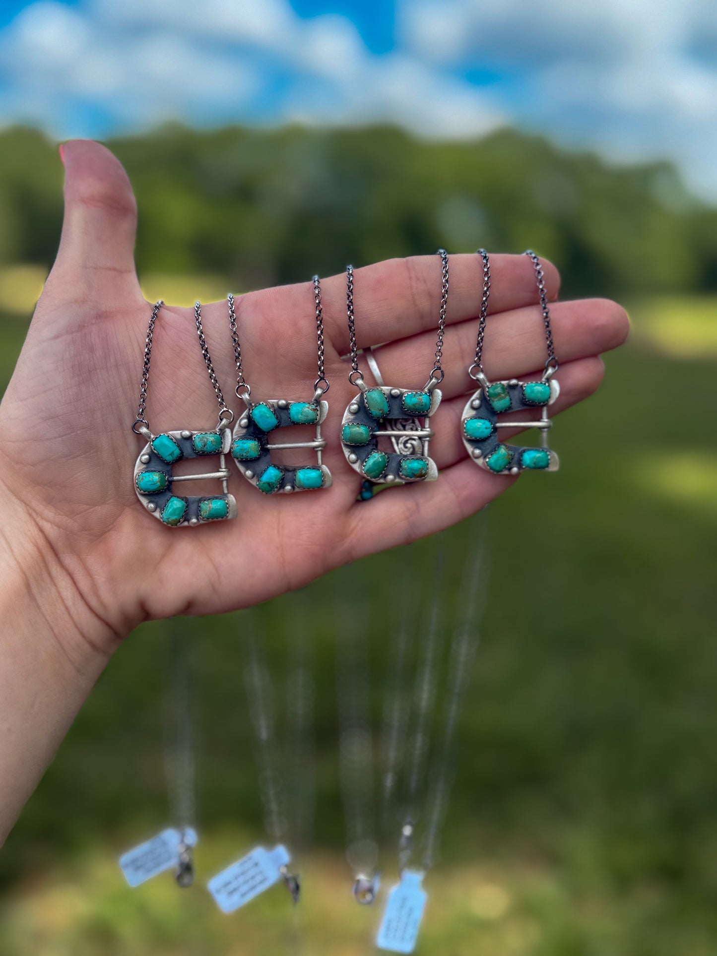 Authentic belt buckle necklace