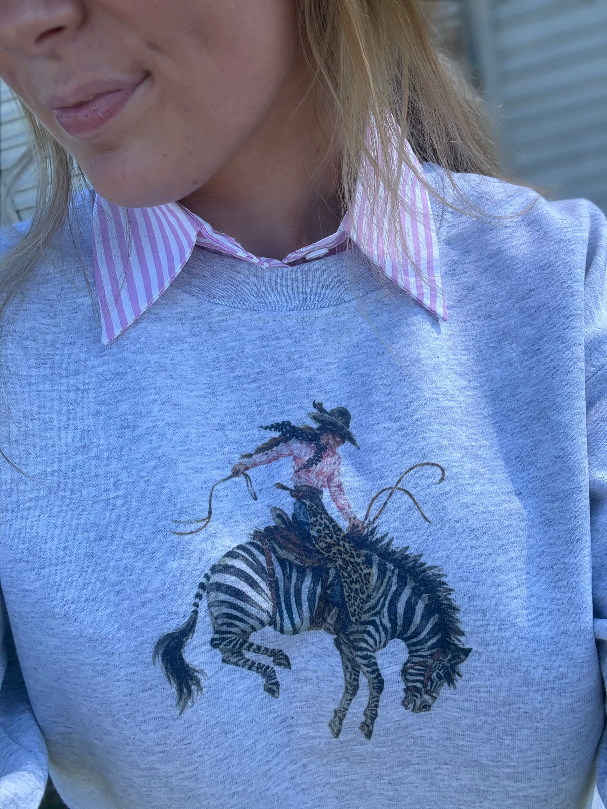 The pin stripe cowboy collar insert