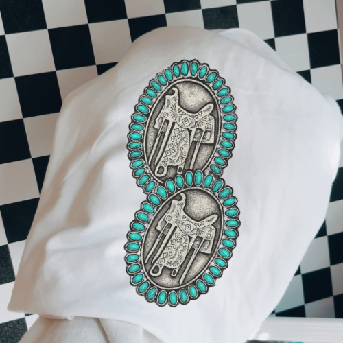 Saddle concho sublimation T-shirt