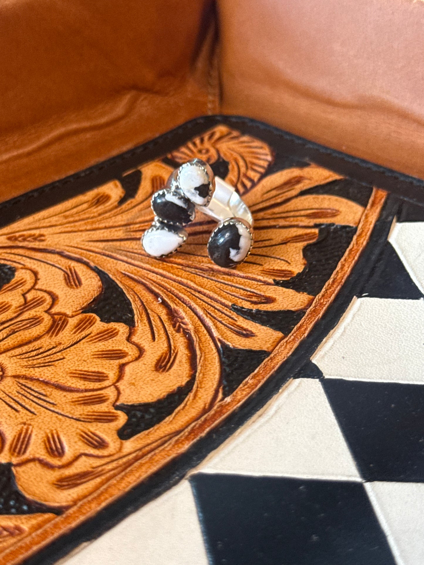 White Buffalo adjustable ring