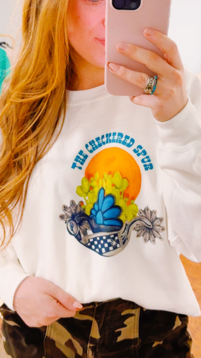 The checkered spur sweatshirt