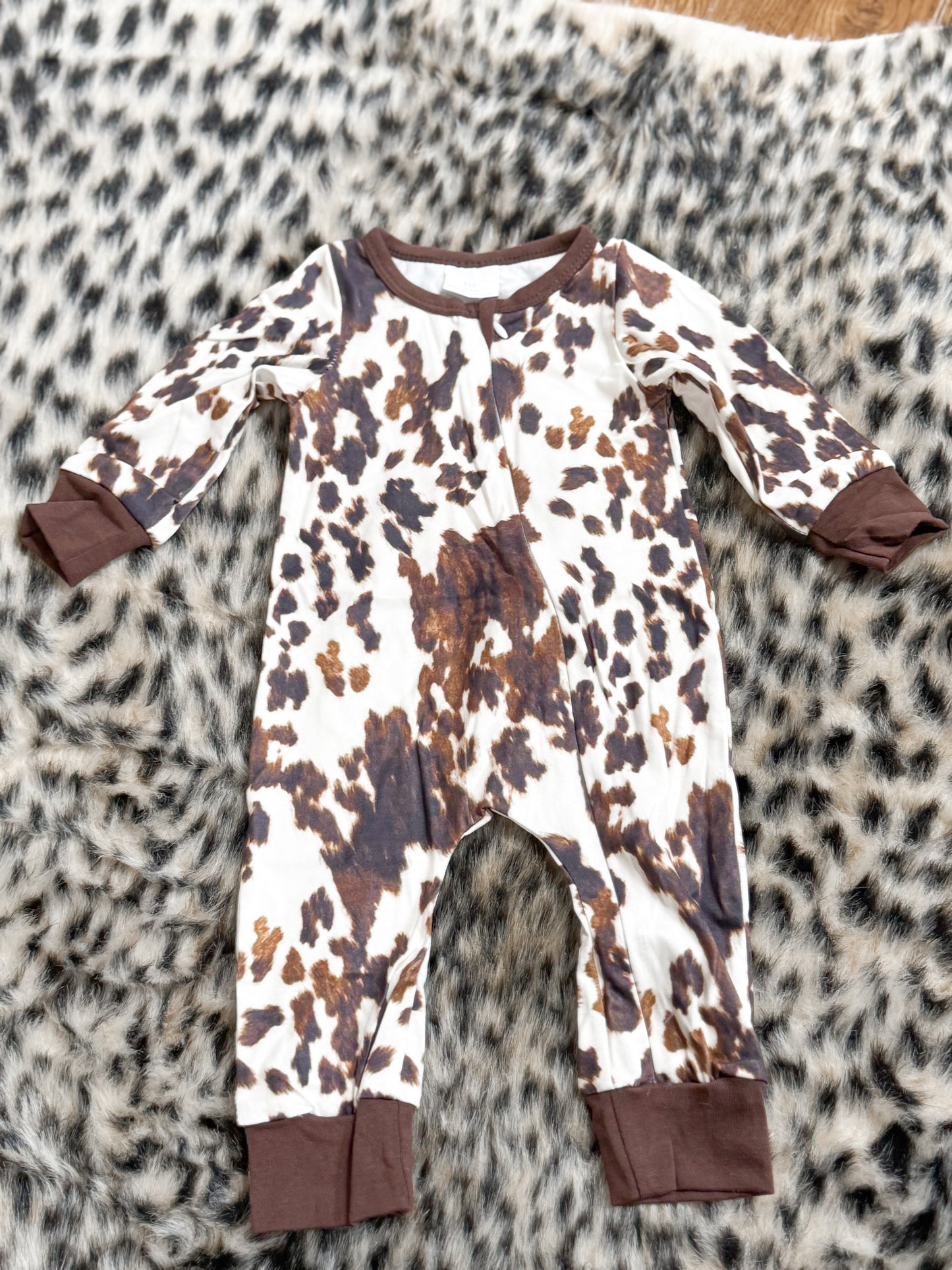 The cowprint romper