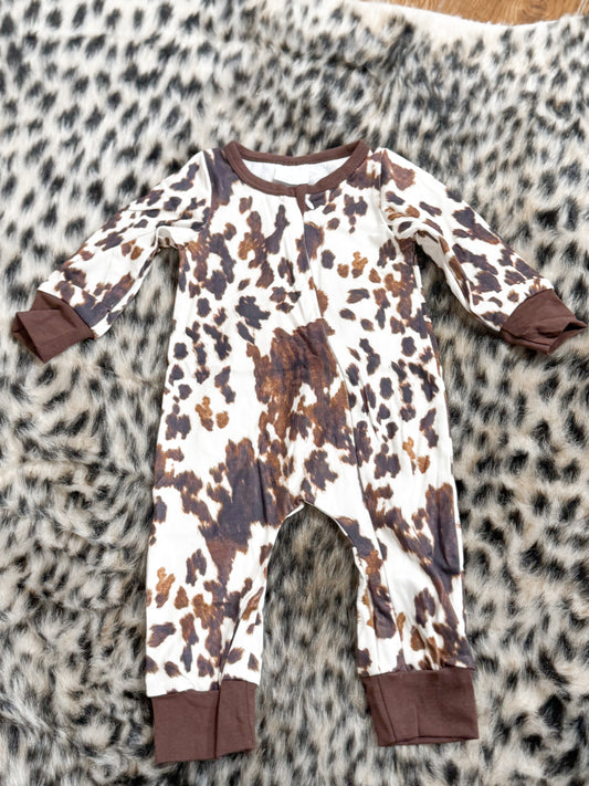 The cowprint romper