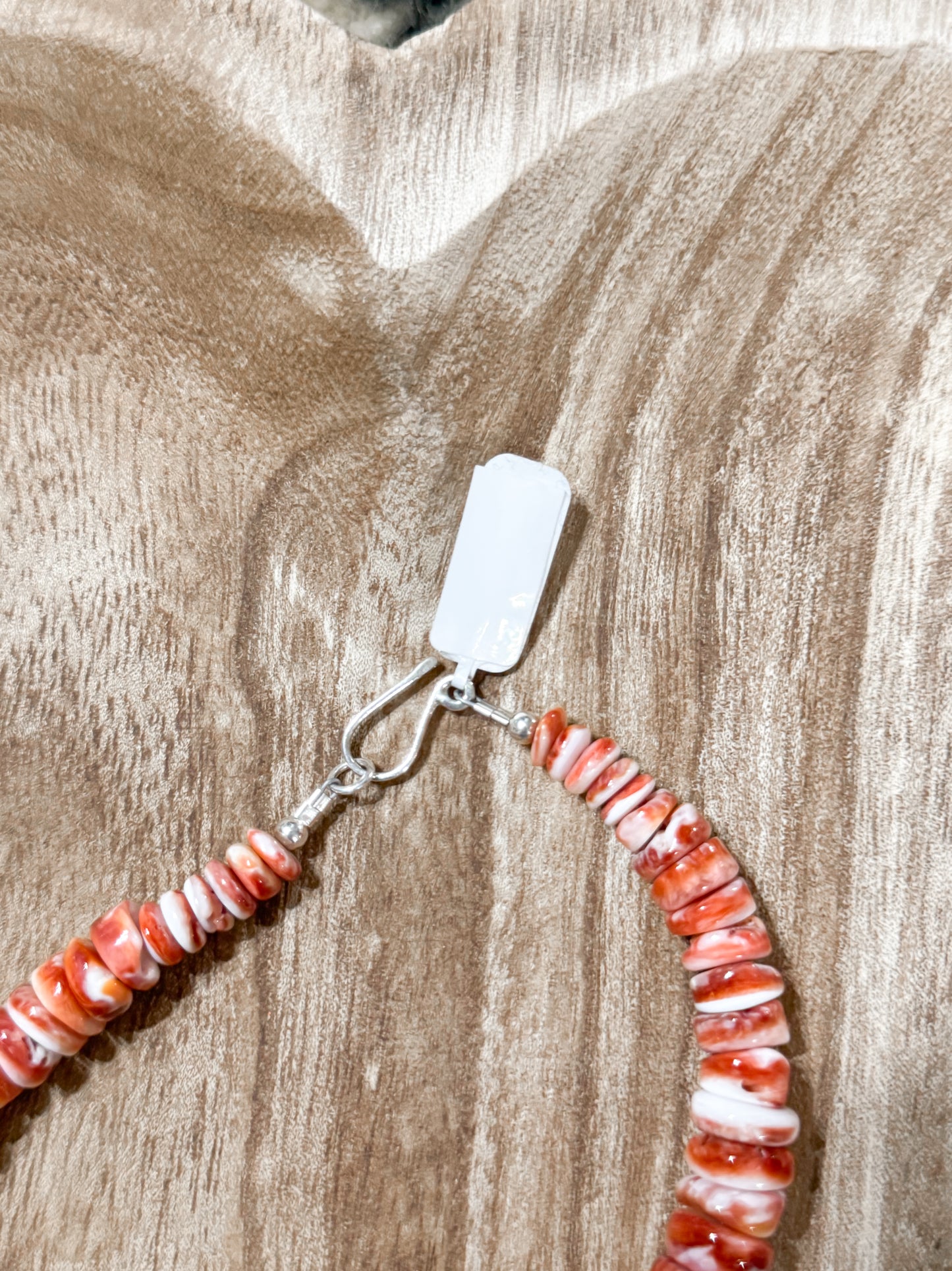 Orange spiny statement necklace