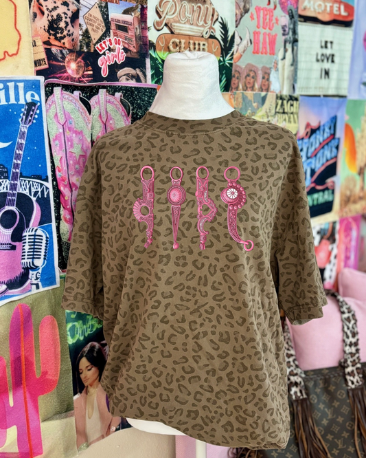 The pink bit cheetah T-shirt