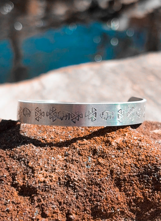 The wondering buffalo stamped bracelet