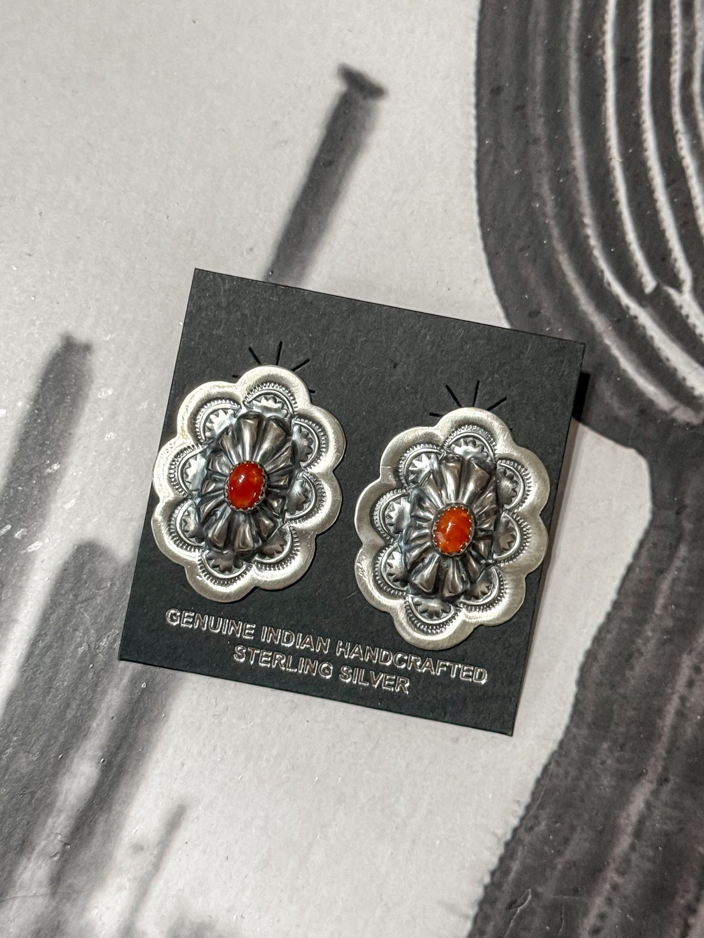 The little red concho earrings